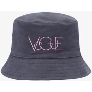 Cappello da pescatore VOGUE Icons grigio con logo ricamato rosa