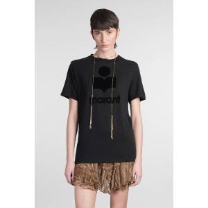 T-Shirt Zewel in lino Nero