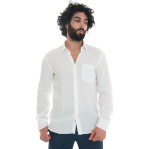 Vincenzo De Lauziers Camicia casual Bianco Lino Uomo