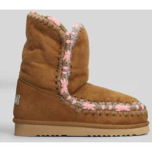 tronchetti tacco basso Eskimo 24 in Camoscio Marrone