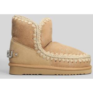 tronchetti tacco basso Eskimo 18 in Pelle Rosa