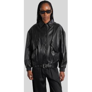 Giacca Biker Manka in Pelle Nera