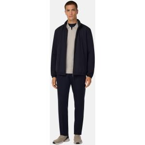 Boggi, Bomber In Tessuto Tecnico, Uomo, Navy, Taglia: L