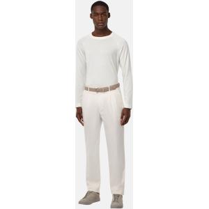 Boggi, Maglia Girocollo In Cotone Seta, Uomo, Bianco, Taglia: XL