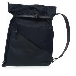 Kiton Zaino di pelle e cordura Nero Pelle Uomo
