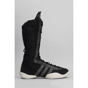 Sneakers Regu boot in Camoscio e Tessuto Nero