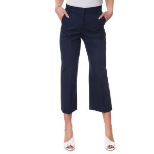 Max Mara weekend Pantalone cropped zircone Blu Cotone Donna