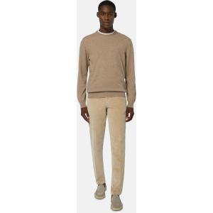 Boggi, Maglia Girocollo Nocciola In Cashmere, Donna, Nocciola, Taglia: L