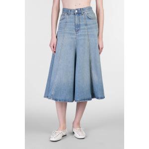 Gonna Mid serenity  in denim Blu