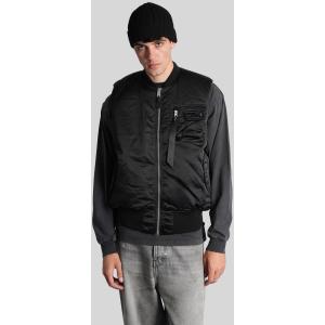 Giacca Bomber Ma-1 in Nylon Nero