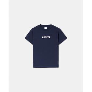 T-shirt Stampa Aspesi Bambino, Blu/bianco