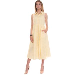Pennyblack Abito lungo Bianco-giallo Cotone Donna