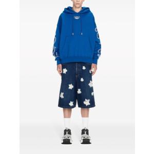 Felpa In Cotone Con Ricamo Bandana Off-white Blu Taglia S Off-white  Taglia S