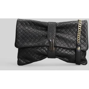 Borsa a spalla Bryony Plot in ecopelle Nera