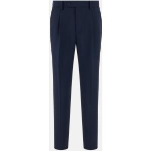 Boggi, Pantaloni In Lana E Mohair, Uomo, Navy, Taglia: 46