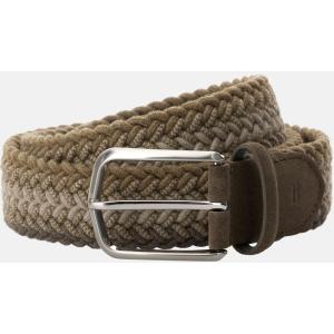 Boggi, Cintura Intrecciata Elasticizzata In Misto Lana, Uomo, Beige, Taglia: 105
