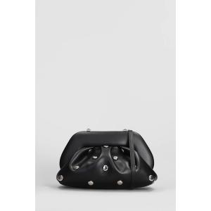 Pochette Tia Beads in ecopelle Nera