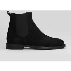 tronchetti tacco basso  in Camoscio Nero