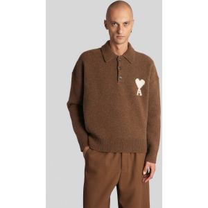 Polo  in Lana Marrone