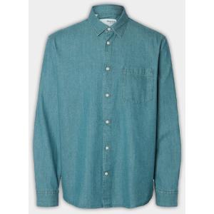 Selected Homme Camicia Reg Carlo Denim Light Blue