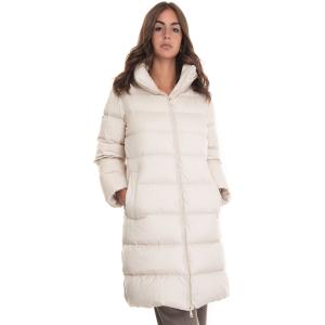 Max Mara weekend Piumino lungo lamine Bianco Poliestere Donna