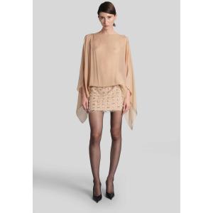 Abito corto Nymph dress in Seta Cipria