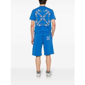 T-shirt In Cotone Con Freccia Bandana Off-white Blu Taglia L Off-white  Taglia L