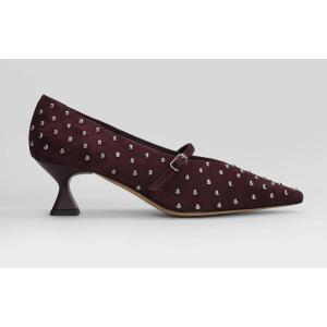 Decollete  in Camoscio Bordeaux