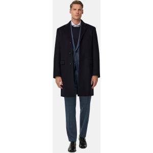 Boggi, Cappotto In Misto Cashmere, Uomo, Navy, Taglia: 44