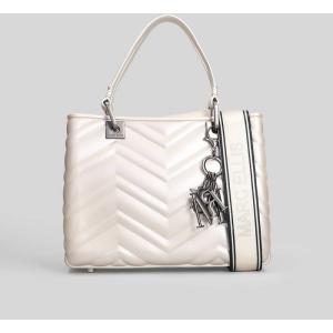 Borsa a spalla Flat Krissy M Wave in Gomma Beige