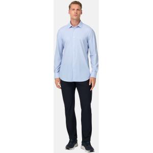 Boggi, Camicia In Nylon Elasticizzato Slim Fit, Uomo, Azzurro, Taglia: L
