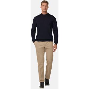 Boggi, Maglia Girocollo In Lana Merino, Uomo, Navy, Taglia: S