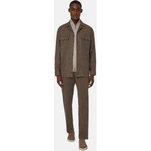 Boggi, Overshirt In Flanella Tortora, Uomo, Taupe, Taglia: L
