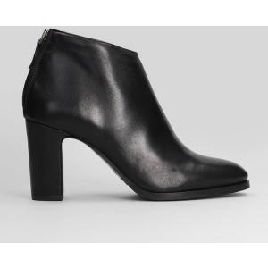 tronchetti tacco alto  in Pelle Nera