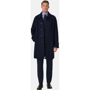 Boggi, Cappotto Mono Petto In Lana Cashmere, Uomo, Navy, Taglia: 46