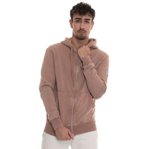 Detwelve Felpa zip con cappuccio Marroncino Cotone Uomo