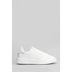 Sneakers Temple Low in Pelle Bianca