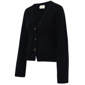 Cardigan Scarlatto In Cashmere Nero Khaite Nero Taglia M Khaite Taglia M