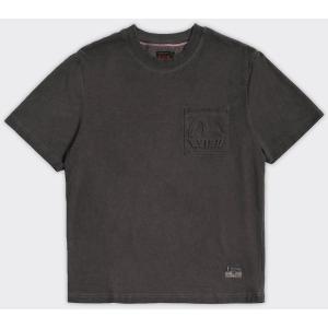 Evisu T-Shirt Emboss Logo Pocket Charcoal