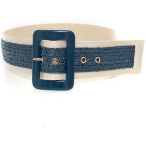 Pennyblack Cintura con fibbia piatta Semestre Blu Rafia Donna