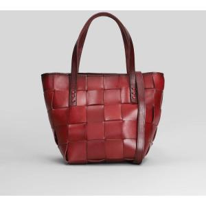 Borsa a spalla Japan Mini in Pelle Bordeaux