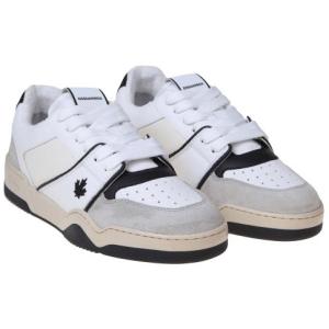 Sneakers In Pelle E Camoscio Bianco E Nero Dsquared2 Bianco Taglia 40 Dsquared2 Taglia 40