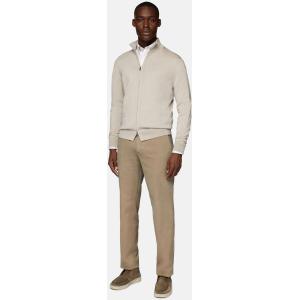 Boggi, Maglia Full Zip Sabbia In Lana Merino, Uomo, Sabbia, Taglia: L