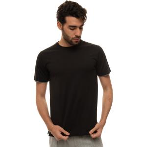 Canali T-shirt girocollo mezza manica Nero Cotone Uomo