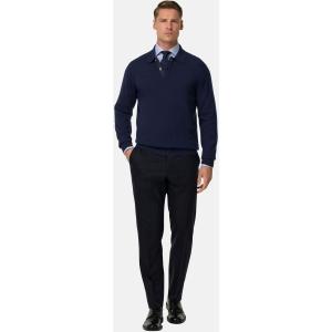 Boggi, Polo In Maglia In Cashmere, Uomo, Navy, Taglia: L