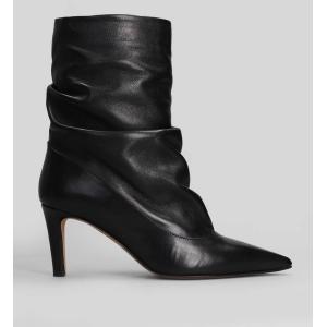 tronchetti tacco alto  in Pelle Nera