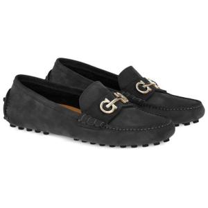 Mocassini Gancini In Pelle Ferragamo Nero Taglia 5.5 Ferragamo  Taglia 5.5