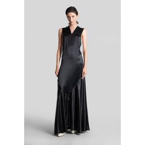Abito lungo  in viscosa Nera