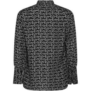 Camicia Di Seta Argento E Nera Burberry Metallico Taglia 6 Burberry  Taglia 6