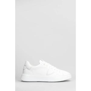 Sneakers Temple Low in Pelle Bianca